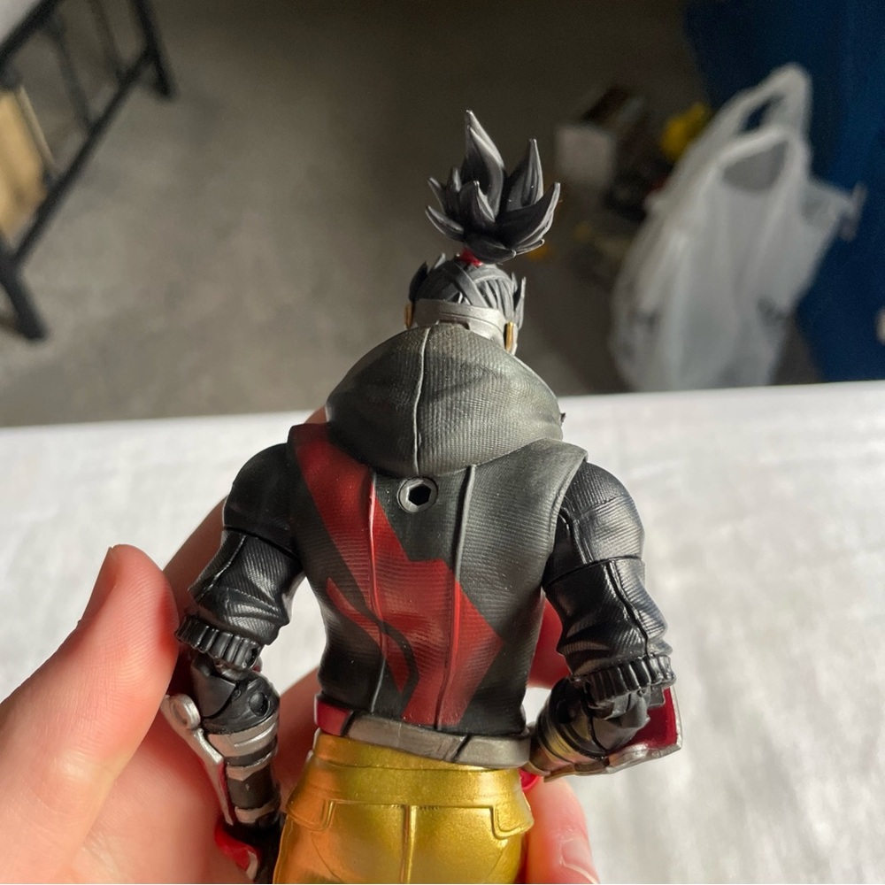 Gold & Red Masked Action Figure with Black Jacket From Fortnite - Picture 7 of 8